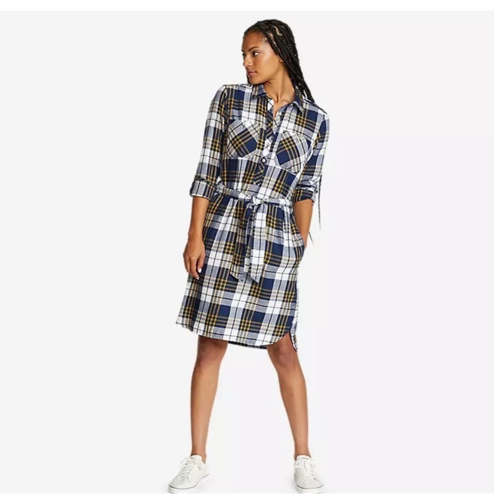 Nwt Eddie Bauer Fremont Flannel Dress Nordic